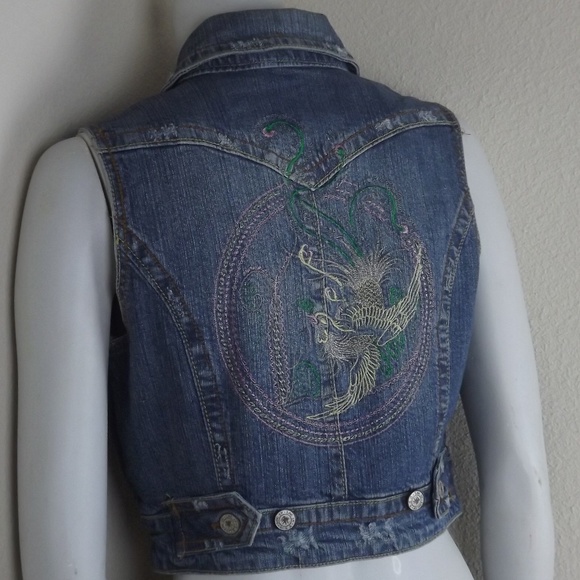 Medium Wash Blue Demin Jeans Jacket - Picture 7 of 7